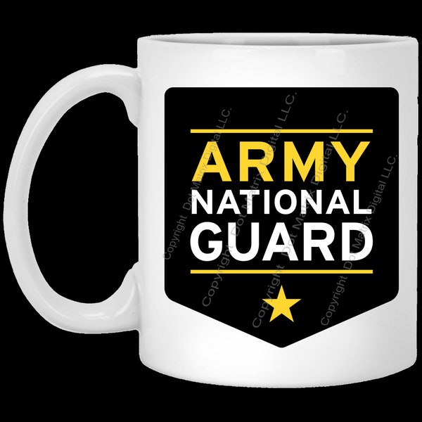 US Army National Guard - Suitable for DIY Personalized Coffee Mugs T-Shirts Water Bottles Tumblers or Anything Suitable for Sublimation