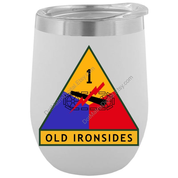 1st Armored Division Old Ironsides - Suitable for DIY Personalized Coffee Mugs T-Shirts Water Bottles Tumblers - Includes (svg & png) files