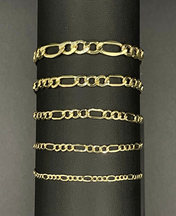 Cadenas De Oro 14k Puro Para Hombres Men's 10K Yellow Gold Solid