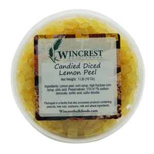 WinCrest Candied Diced Lemon Peel - 1 Lb Tub