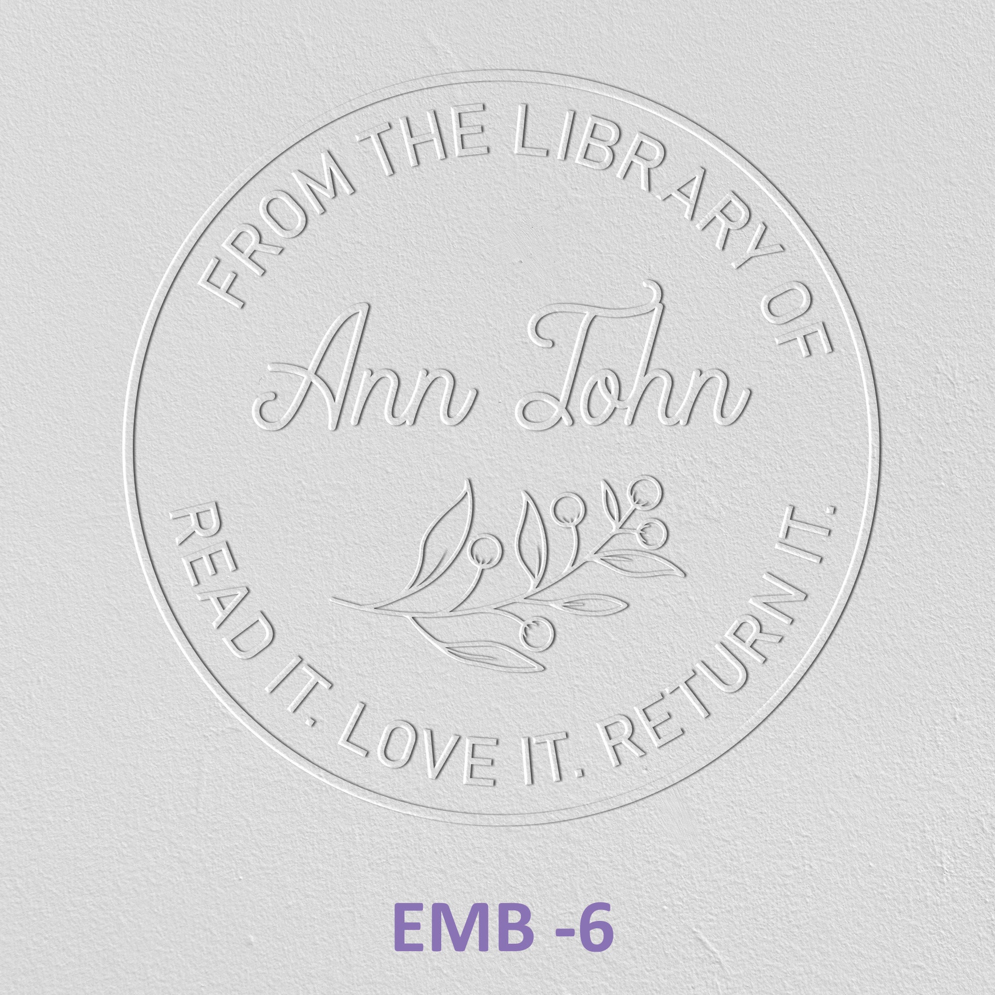AUSTRALIAN MADE Custom Embossing Stamp Library Book Embosser Etsy