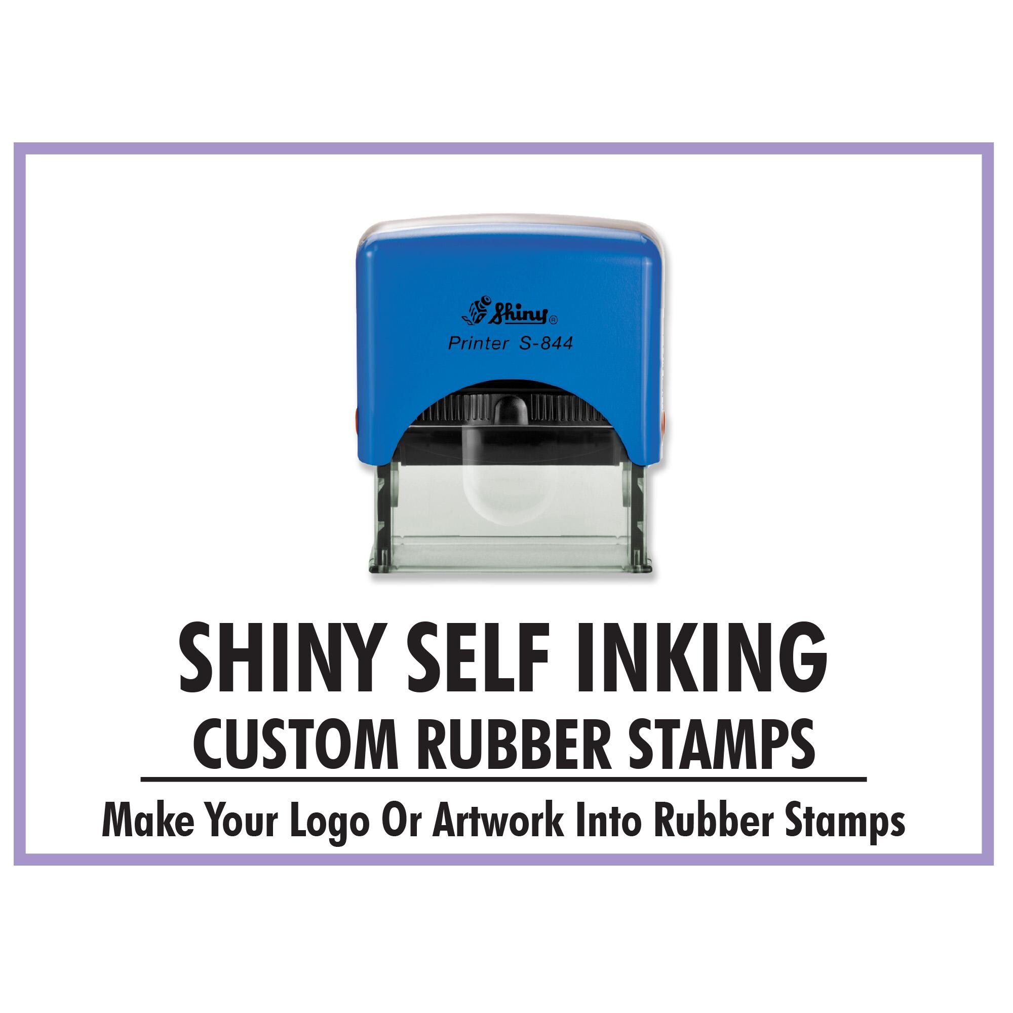 Shiny S-842 POSTED Self Inking Rubber Stamp - Refillable Office Stamp With Customizable Text (14mm X 38mm)