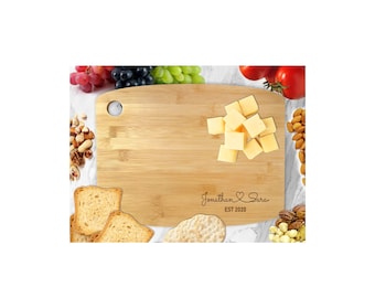 Personalized Bamboo Cheese Board: Custom Charcuterie Cutting Board