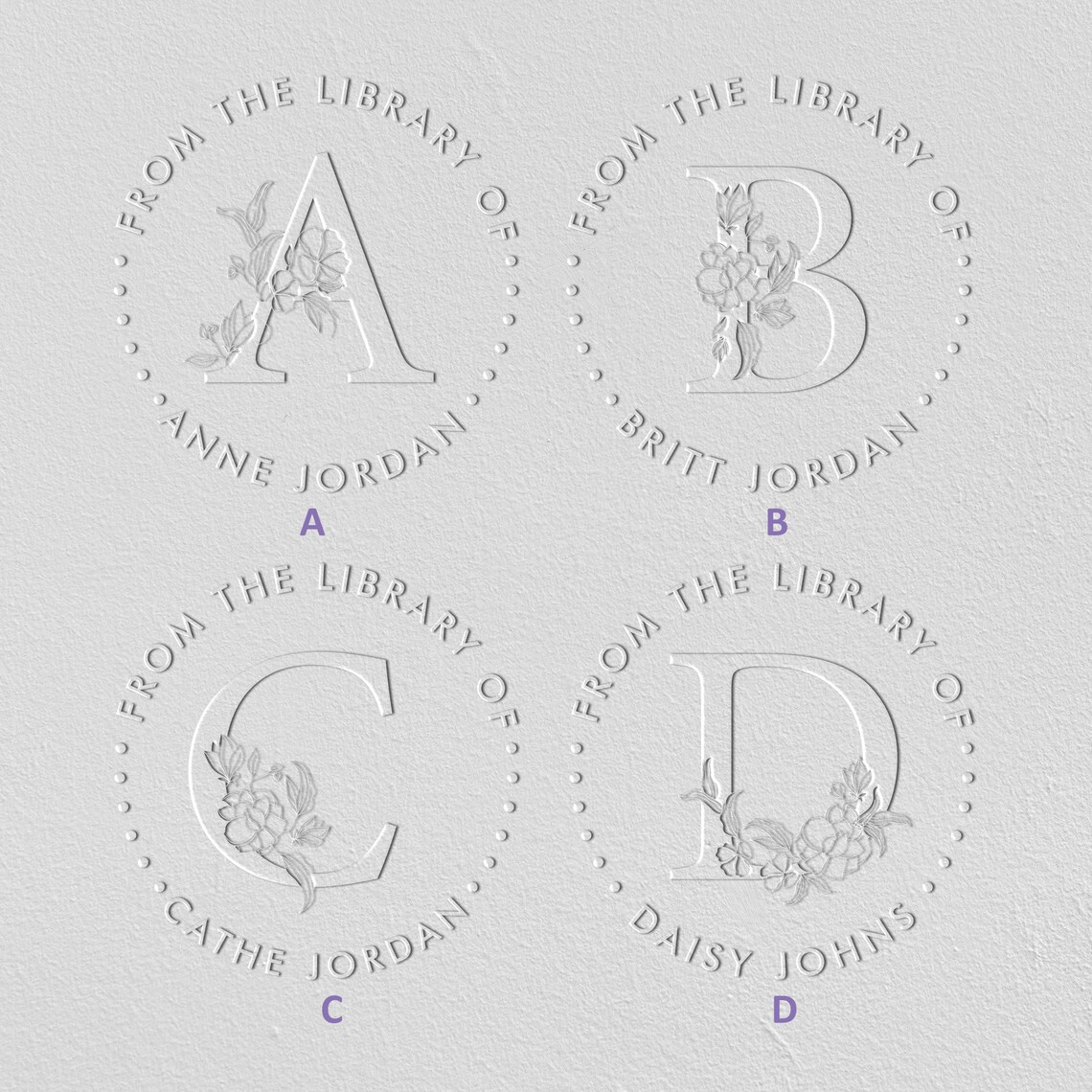 Monogram Book Embosser Custom Gift Embosser Etsy Australia