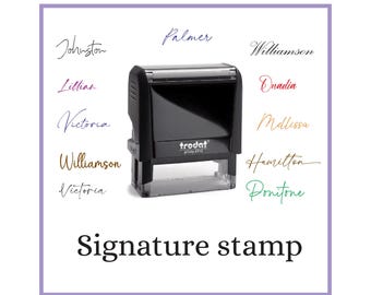 Personalized Signature Stamp, Self-Inking Name Stamper, Custom Business Calligraphy Stamp