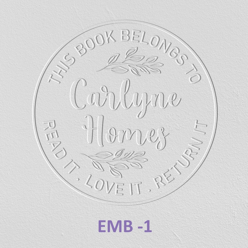 AUSTRALIAN MADE Custom Embossing Stamp Library Book Embosser Etsy