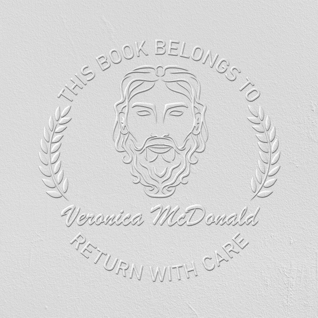 GREEK Mythology Theme Book Embosser Rubber Stamp From the Library of Book Stamp, Custom Book