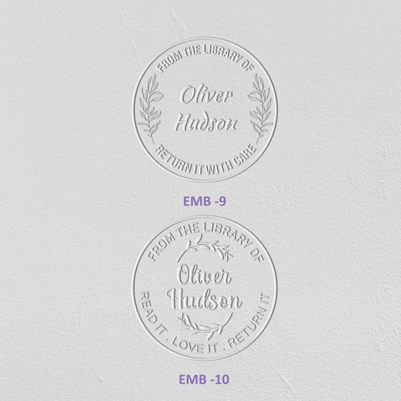 AUSTRALIAN MADE Custom Embossing Stamp Library Book Embosser Etsy