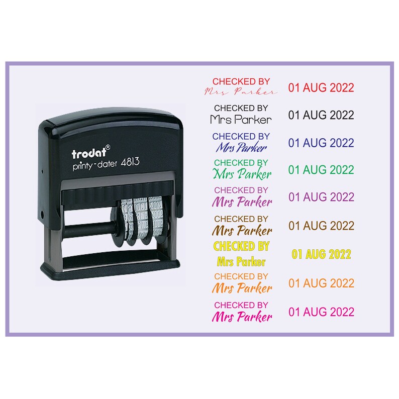 AUSTRALIAN MADE Custom Teacher Name and Date Stamp Etsy Australia