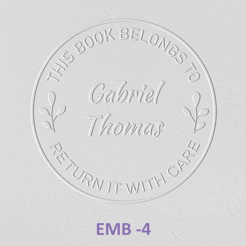 AUSTRALIAN MADE Custom Embossing Stamp Library Book Embosser Etsy