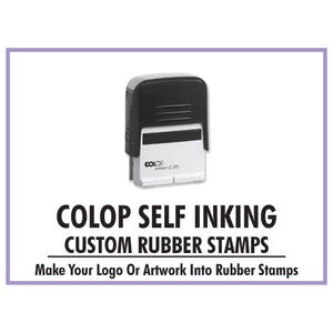 Colop Custom Rubber Stamp Personalised Self-Inking Stamp Logo Stamp Business stamp Branding stamp Colop Rectangle Round Stamp for Branding
