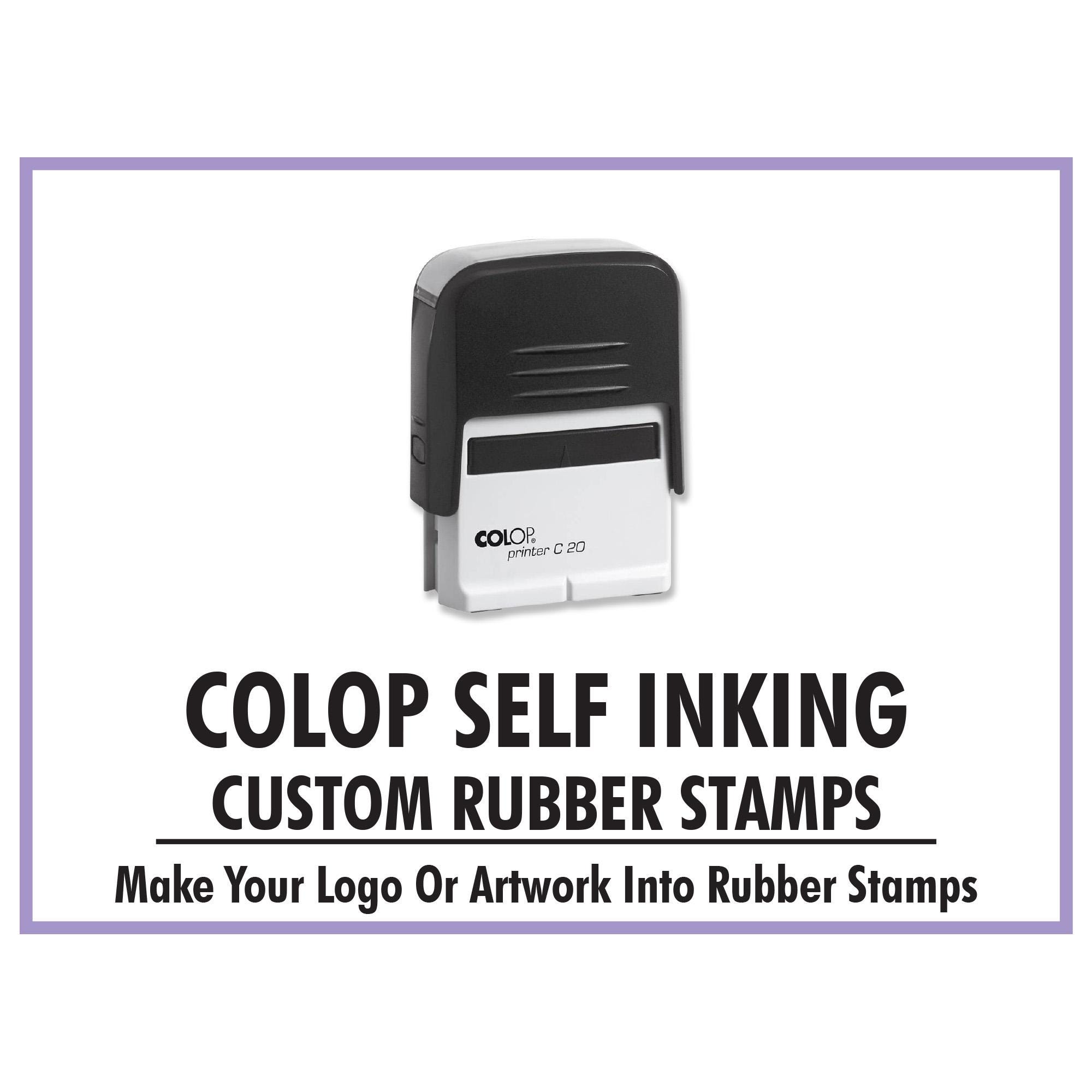 Colop Custom Rubber Stamp Personalised Self-inking Stamp
