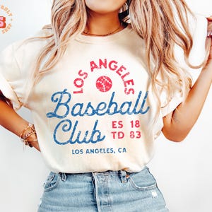 Los Angeles Baseball Retro Shirt for Baseball Fans Los Angeles Baseball Gifts for Los Angeles Fans LA Baseball