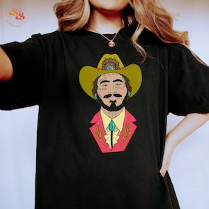 Posty Cowboy, Post Malone Shirt, Western Graphic Tee, Comfort Colors Shirt