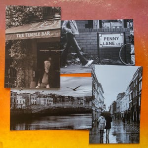 Cartes postales avec photo Dublin et Liverpool