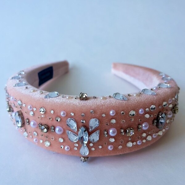 Padded Jewel Tulle Headband main image 1