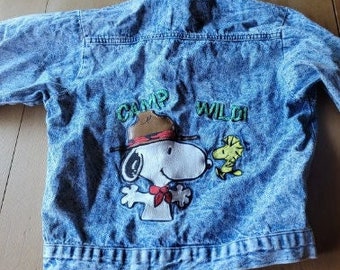 Vintage Snoopy Kids Jean Jacket