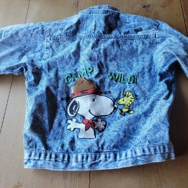 Vintage Snoopy Kids Jean Jacket