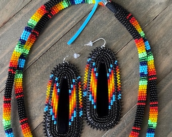 Beaded Earring & necklace set