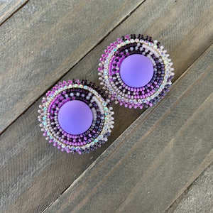 beaded Purple earrings