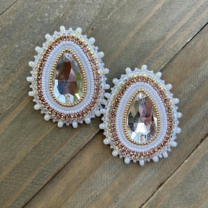 beaded tear drop earrings