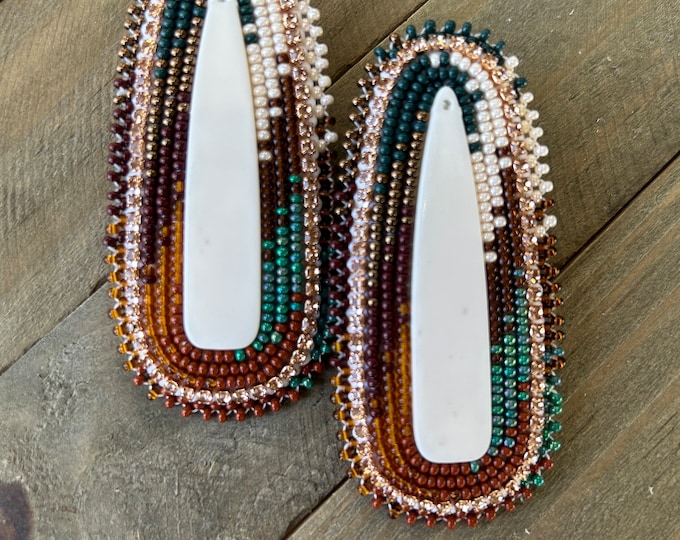 Beaded Embroidered earrings main image 0