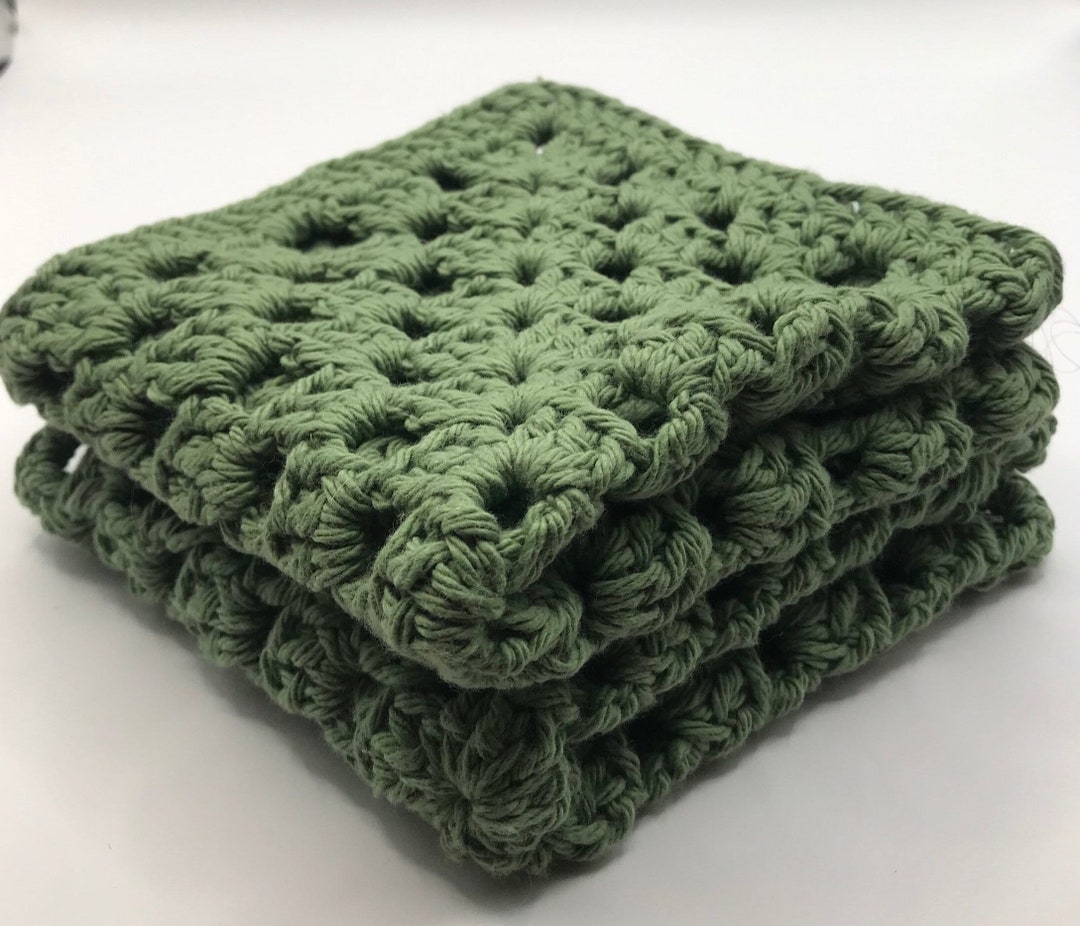 Set of 2 Granny Square Dishcloths Etsy