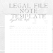 Legal File Note Law Client Note Template Meeting Notes Telephone Note ...