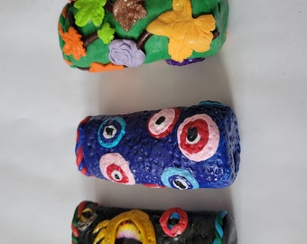 Handmade polymer clay lighters case