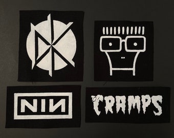 Hand Painted Punk, Metal, Rock, Goth Patches | Sew On