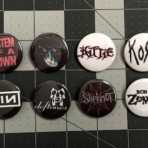 1.25" Nu Metal Pinback Buttons