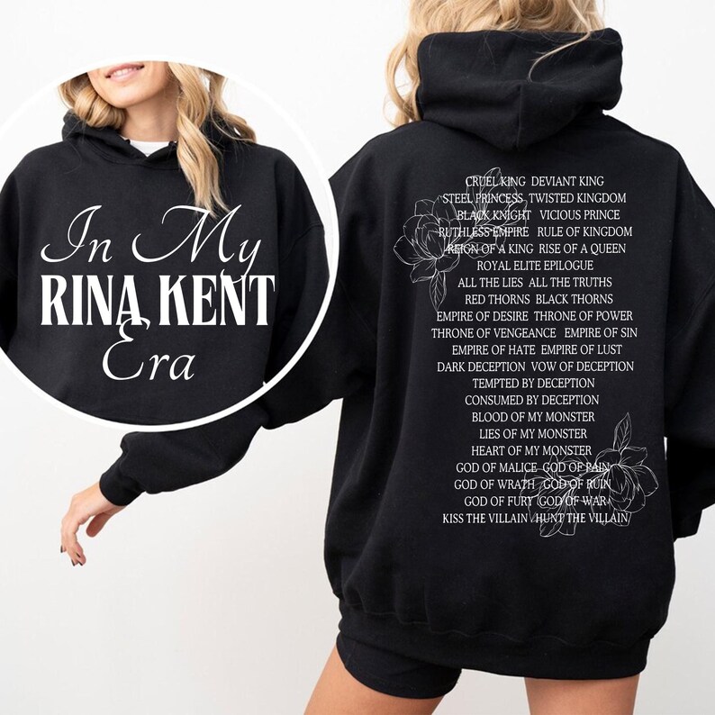 In My Rina Kent Era T-Shirt, Legacy of Gods Series Sweatshirt, Royal Elite Hoodie, Dark Romance Merch, Booktok Sweater, Villain Series Tee image 7