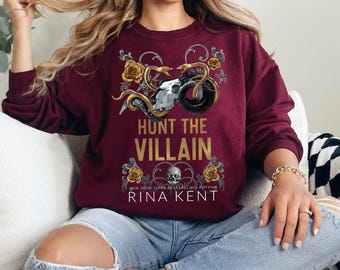 Hunt The Villain T-Shirt, Villain Series Sweatshirt, Vaughn Morozov Hoodie, Yulian Dimitriev Tee, Dark Romance Merch, Rina Kent Author Gifts