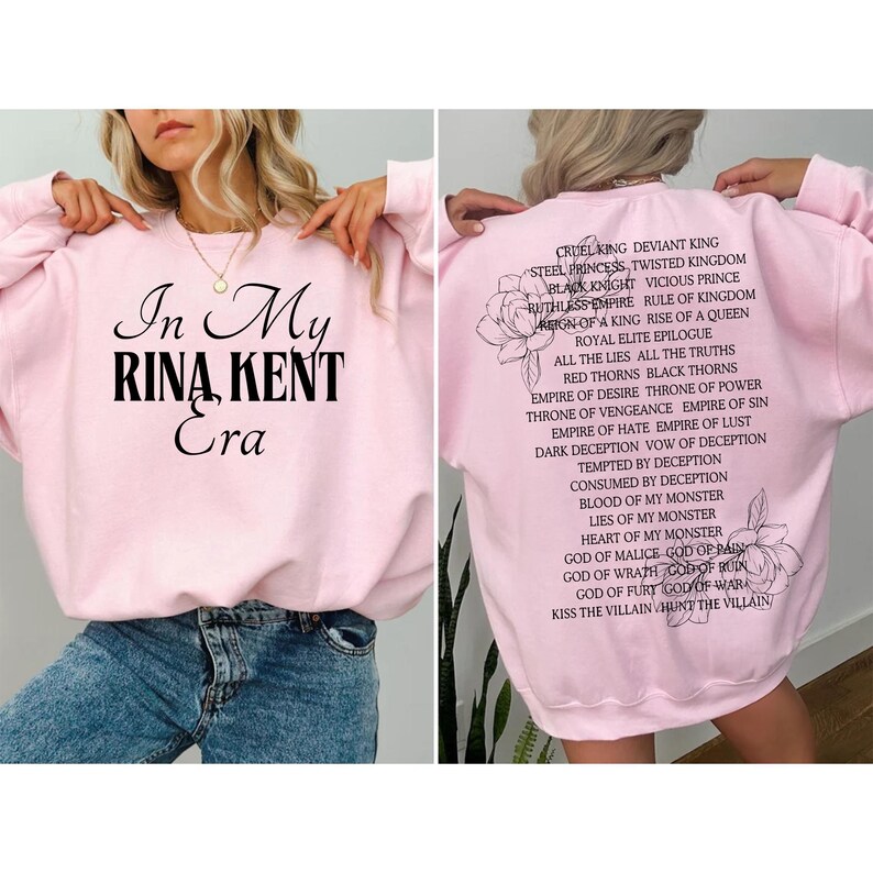 In My Rina Kent Era T-Shirt, Legacy of Gods Series Sweatshirt, Royal Elite Hoodie, Dark Romance Merch, Booktok Sweater, Villain Series Tee image 3