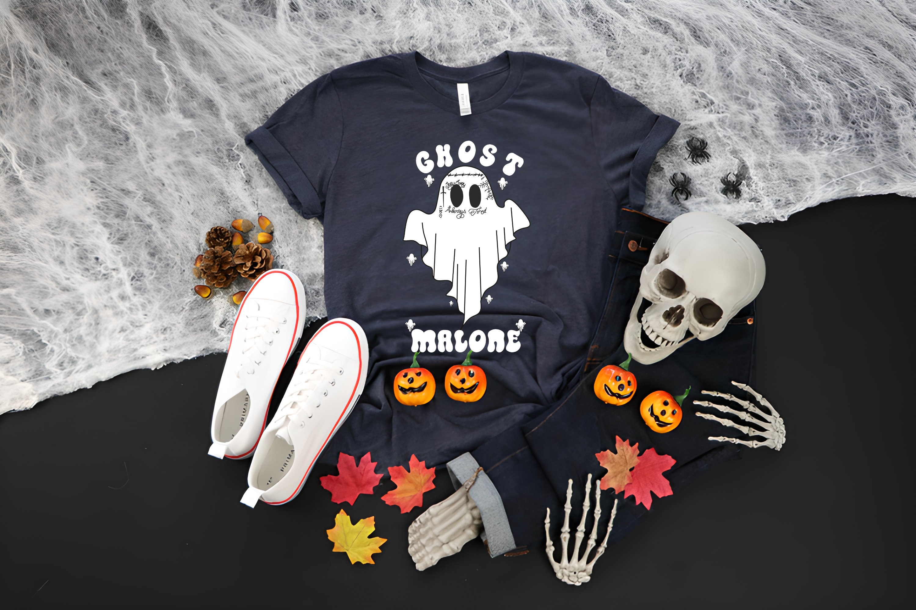 Discover Ghost Malone Spooky Halloween T-Shirt