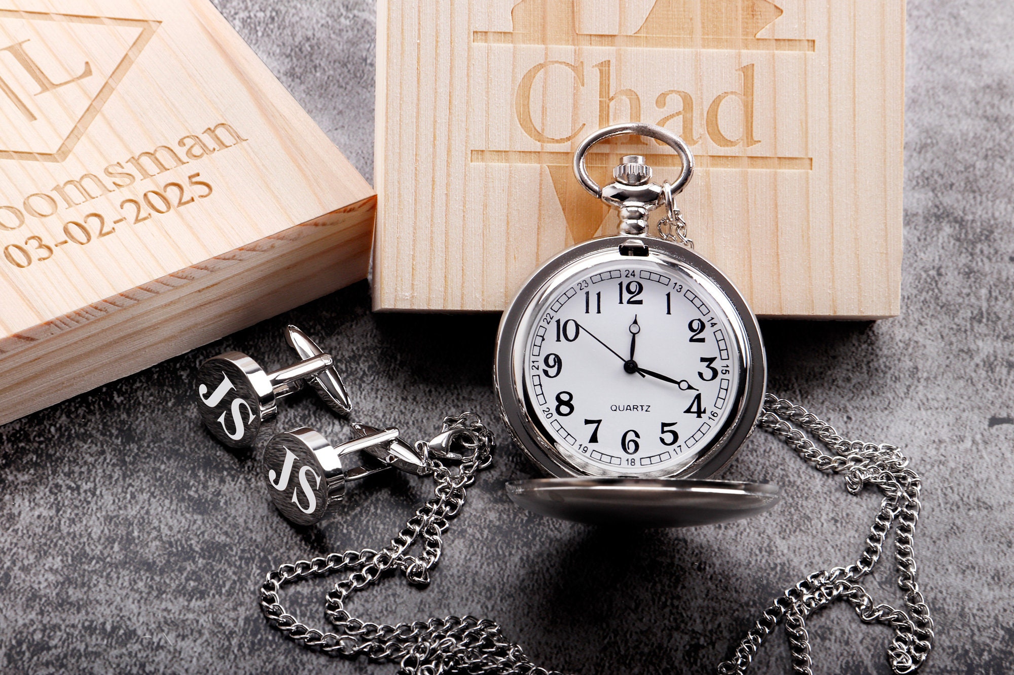 Groomsmen Pocket Watch Groomsmen Gifts Personalized Pocket Etsy