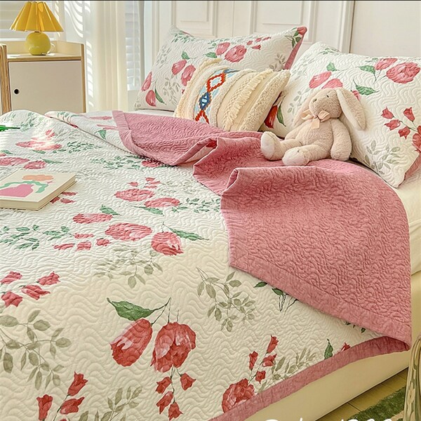 Floral Bedspread Etsy
