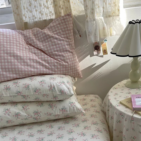 Pink Floral Pillow Etsy