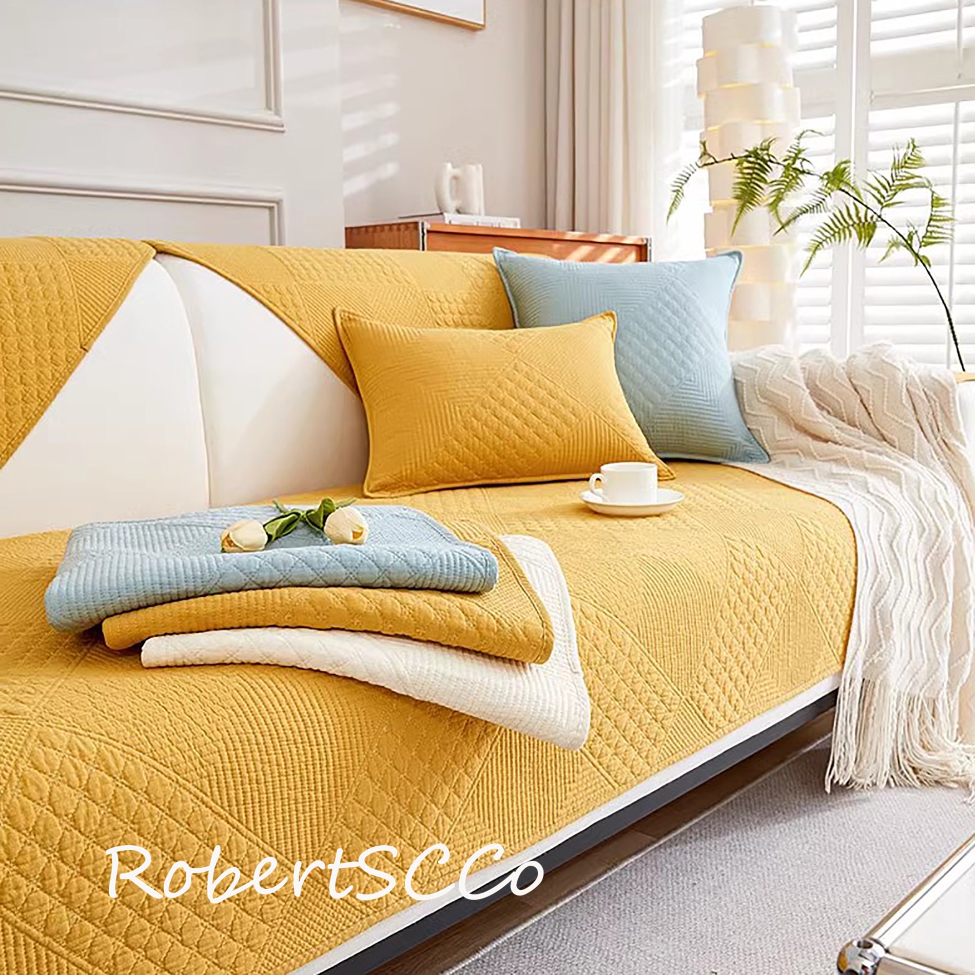 Vintage Style Sofa Cover Cotton Sofa Cover for Four Seasons More Colors