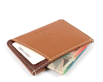 Genuine Leather Slim Wallet Card Holder Mens Womens Unisex