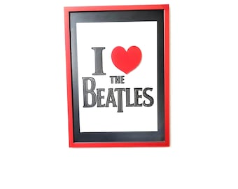 Beatles Wall Art – I Heart The Beatles Sign