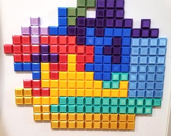 Imanes para nevera con temática de Tetris: imanes divertidos y resistentes con temática de juego