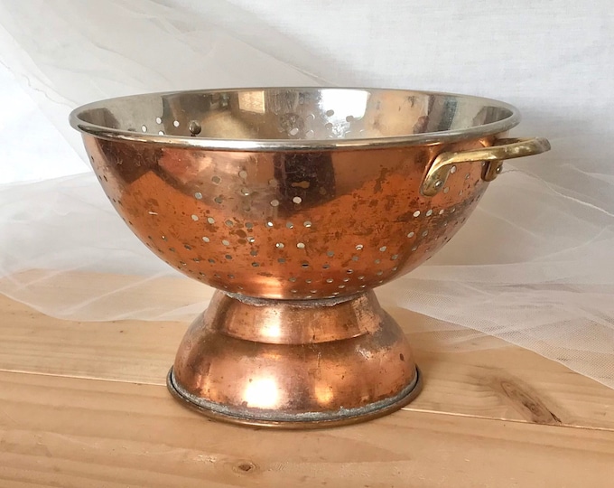 Rusty Colander Vintage Rustic Copper Colander Strainer Bowl Colander Decorative Rusty ...
