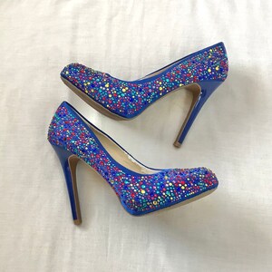 Multi color sequin heels hot sale