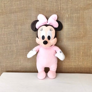 Pink Baby Minnie Doll Vintage 1990s Plush Disney Babies Minnie - Main Image