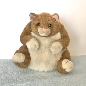 Vintage Dakin Peewee Fat Pampered Stuffed Siamese Cat Retro Stuffed Animal Plush Cat Shelf Sitter Kitten Plushie Toy Ragdoll Cat Realistic