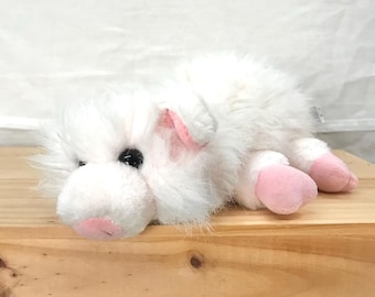 Fluffy Googles the Pink Piglet Plush Cute Pig Stuffed Animal Toy Plushie Plush Toy Pig Farmhouse Decor Bedroom Nursery Cute Baby Shower