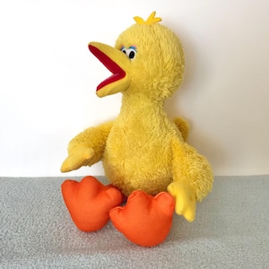 Vintage Sesame Street Big Bird Plushie Stuffed Animal Plush Toy Doll Big Bird Yellow Collectible Doll Baby Shower Gift Decor Nursery
