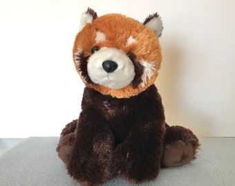 Fluffy Red Panda Plushies Stuffed Animal Baby Panda Black Orange Plushie Plush Toy Doll Nursery Decor Plush Throw Pillow Decorative Toy