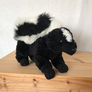 Fluffy Skunk Plushie Stuffed Animal Skunk Adorable Cute Stuffed Animal Plushie Plush Baby Skunk Childrens Bedroom Room Decor Nursery